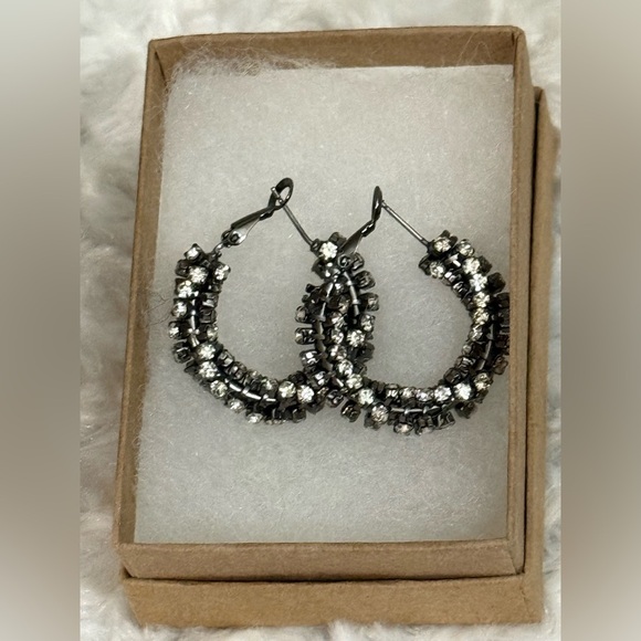 Elegant Silver Hoop Earrings - Picture 1 of 1